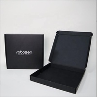 Boîtes d'expédition en carton ondulé avec logo personnalisé Pack de papier pliant en carton noir pour chaussettes durables et écologiques