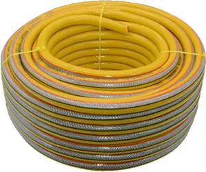 Yellow flexible durable wire steel braid hose pvc coated lpg gas hose with factory price