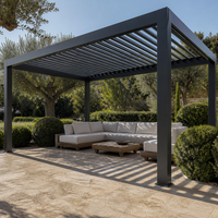 Pergola bioclimatique en aluminium Jiake avec toit à lames motorisées pour terrasse et patio arrière CE SGS