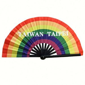 Holographic Large Reflective Hand Fan Premium Bamboo Clack Eco-Friendly Feature for Halloween Occasions - Product Image 5