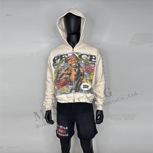 Мужская уличная толстовка на молнии с принтом - Product Image 6