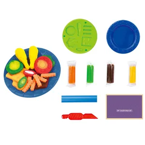 DIY farbigen Ton Gemüse machen Form Platte Kunststoff Schneid walze Werkzeug Kinder frühe Bildung Plastilin Spielzeug Sicherheit Spielteig