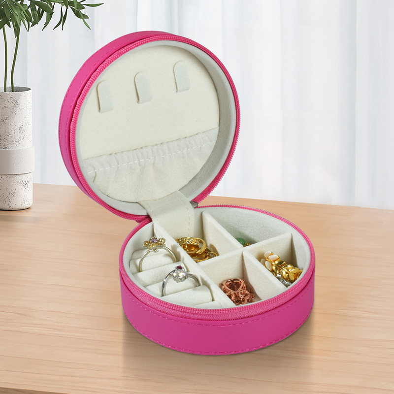 Pelle PU rotonda - Rosso rosato