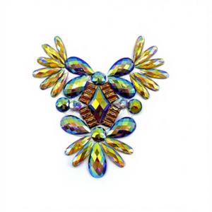 Bricolage en gros fer sur strass chaîne coupe Hot Fix cristal Applique Patch pour le Brésil carnaval vêtements Costume conception - Product Image 3