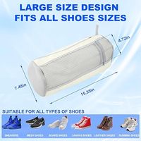 CF tas sepatu perjalanan portabel Chenille Ultra lembut tas pembersih cucian jaring tas sepatu mesin cuci tahan robek