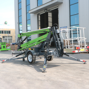 Tự hành kéo người đàn ông nâng Trailer gắn 10m 12M 14M 16M 18M Boom Lift Cherry picker thủy lực mới sử dụng bán hàng - Product Image 5