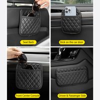 Tas Penyimpanan Kaki Kursi Mobil Custom, Kantong Penyimpanan Samping Sandaran Kursi, Kantong Organizer Perekat, Kulit PVC Hemat Tempat
