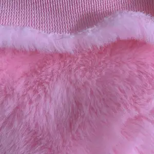 Polyester Fake Rabbit Fur Fabric For Garment Plush Toys Fabric