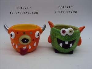 Cadeaux de décoration intérieure, mini pots en céramique peints de 4 pouces, pots d'<span class=keywords><strong>animaux</strong></span> de dessin animé, pots en céramique pour plantes succulentes, couvre-pots - Product Image 5
