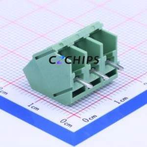 WJ103-5.0-3P Screw Terminal Block Through hole Component (THT),P=5mm Connector 1x3P 5mm Green Through Hole - Product Image 2