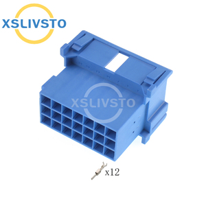 3-967630-1 21 Pin 2.8 Series Male Socket blue <strong>Connectivity</strong> Connector <strong>Discrete</strong> Wire Housing - Product Image 1
