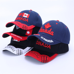 Gorra de béisbol bordada con la bandera de Canadá al por mayor, gorra ajustable de algodón con hoja de arce, gorras snapback, gorra trucker para hombres y mujeres, al por mayor - Product Image 2