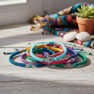 Pulseras de macromo de colores surtidos Pedido mínimo 12 piezas Accesorios de abalorios de moda - Product Image 3