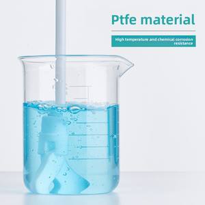 Pagaie d'agitation en <span class=keywords><strong>PTFE</strong></span> résistante aux acides et aux alcalis, lame d'agitation de type <span class=keywords><strong>plaque</strong></span> en croissant, bouchon d'agitation F4 - Product Image 3