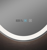 Vente d'usine 12V Tension Personnalisé Smart Gradateur LED Miroir Rétro-Éclairé Inductif Capteur Tactile Commutateur Horloge Affichage de la Température