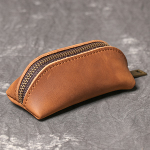 High Quality Full Grain Cowhide Genuine Leather Coin Purse Waterproof Multifunctional Clutch Storage Cover Key <b>Pouch</b> - Product Image 6