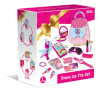 Super Fashion 17PCS Pink Dress Up Toy Ensemble de maquillage cosmétique pour enfants comme cadeau pour les filles