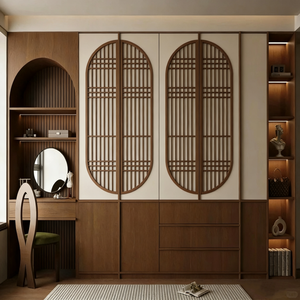 Usine spécialisée dans la personnalisation de placards de rangement avec grilles de style antique et armoires décoratives avec coiffeuses - Product Image 1