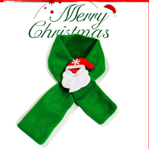 Christmas Pet Scarf Fleece Warm <b>Neck</b> <b>Warmer</b> For Dog Cat Holiday Decoration Red Green Santa Snowman Pattern - Product Image 5
