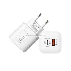 20W <b>USB</b> <b>C</b> Fast Charger Head QC3.0 Travel Wall Charger with <b>USB</b> A+Type <b>C</b> Dual Port PD Power <b>Adapter</b> - Product Image 1