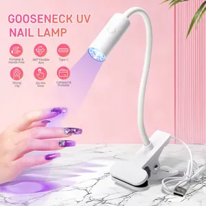 Lámpara UV LED para Uñas con Clip y Tubo Flexible, Secador de Manicura, Luz UV para Curado de Resina y Arte de Uñas - Product Image 2
