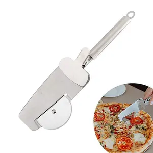 Thép Không Gỉ Pizza Cắt Bánh Xẻng Thực Phẩm Clip Spatula Cho Bánh Pizza Bánh Mì, Pie 3 Trong 1 Cắt Bánh Pizza