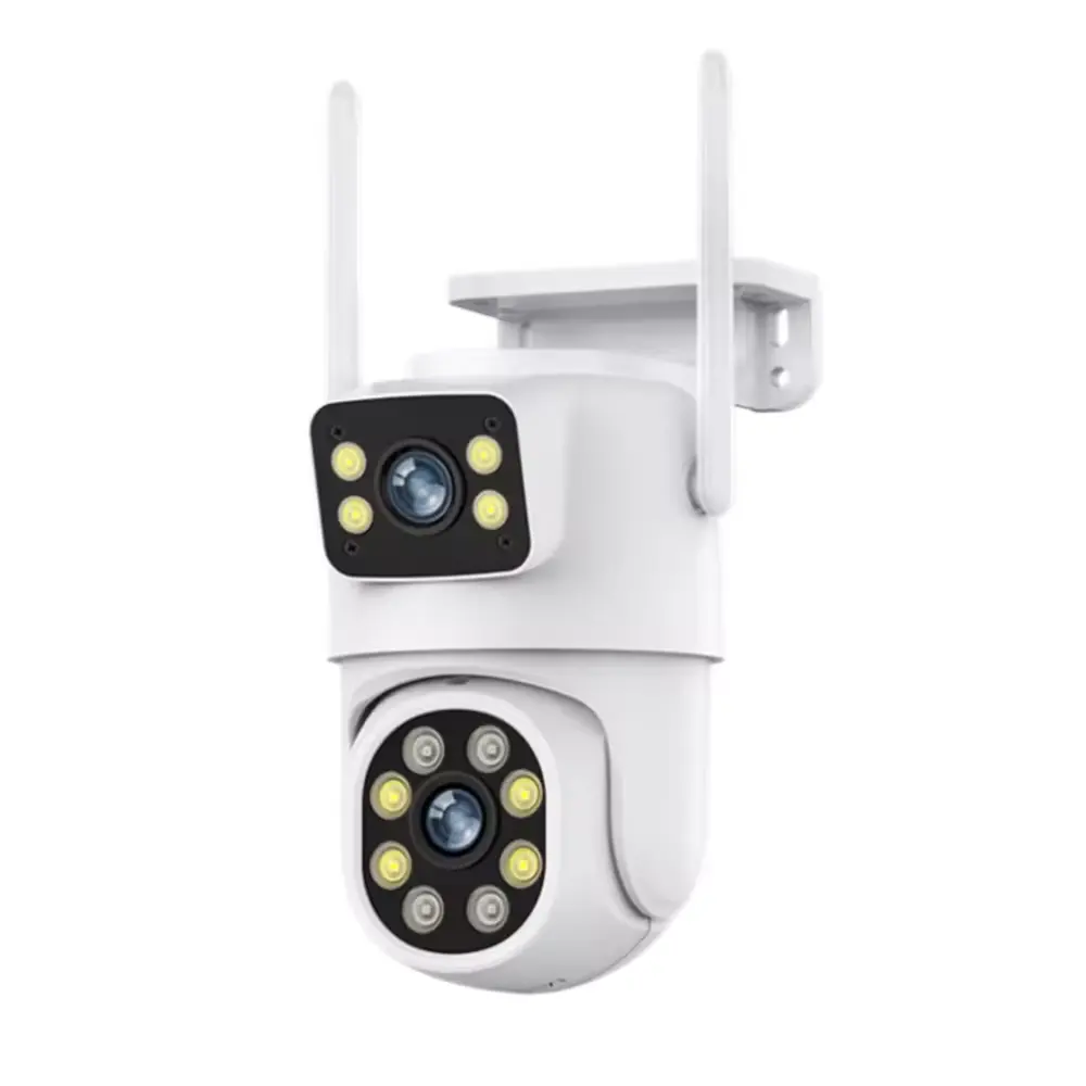 Icsee 6mp Cctv Outdoor Ptz Bullet Ip Camera Wifi Surveillance Draadloze Camera Dubbele Lens Beveiliging Camera Systeem