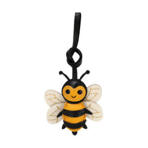 Novedad: Colgante para bolso hecho a mano — Lindo colgante de abeja de dibujos animados en 3D, hecho de cuero de cabra - Product Image 2