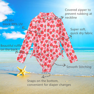 Maillot de bain d'entraînement pour bébé fille Babyland, protection UV UPF50+, maillots de bain pour enfants, ensemble personnalisé une pièce, maillot de bain pour enfants - Product Image 2