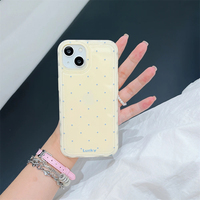 Coque de téléphone coréenne mignonne à pois couleur macaron pour iPhone 17 Air 16 15 14 13 12 Pro Max – Housse souple anti-choc tendance et esthétique
