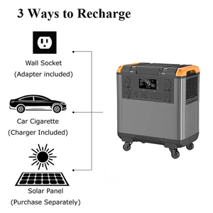 Centrale électrique portable T50 5000W générateur solaire 5376wh <span class=keywords><strong>batterie</strong></span> Lifepo4 1200W MPPT stockage d'énergie domestique onde sinusoïdale pure EU/UK - Product Image 6
