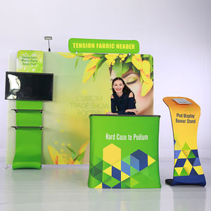 Tubo de aluminio Nuevo diseño Estante modular Soporte <span class=keywords><strong>Tv</strong></span> Soporte Portátil 10x10ft Tela elástica Cabina de feria comercial - Product Image 6