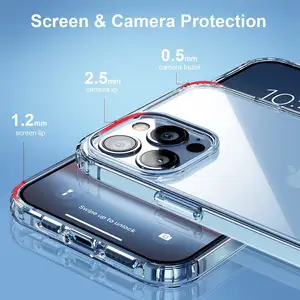 Hochwertige Airbag Anti-Drop Clear Telefon Abdeckung Hard PC zurück weiche TPU Silikon transparente Hülle für iPhone 12 13 Pro Handy hülle