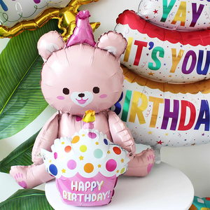 Nuovo Design 2023 Palloncino in Foil a Forma di Orso per Torta di <span class=keywords><strong>Compleanno</strong></span> Decorazione per Feste Pezzo Singolo - Product Image 5