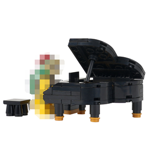 MOC0009-A Juego Clásico <span class=keywords><strong>Mario</strong></span> Koopa con Piano de Cola, Bloques de Construcción de Piano Vertical, Modelo Educativo de Bloques de Construcción de Acción para Niños - Product Image 2
