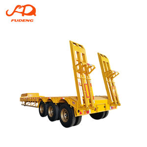 Camion semi-<span class=keywords><strong>remorque</strong></span> surbaissé <span class=keywords><strong>de</strong></span> chantier spécial 60 80 100 tonnes, <span class=keywords><strong>remorque</strong></span> surbaissée pour le transport <span class=keywords><strong>d</strong></span>'excavateurs à vendre - Product Image 1