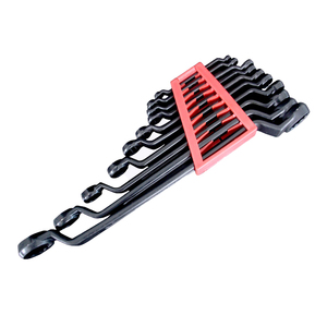 10pcs Haute teneur En Carbone En Acier Double Fin En Plastique Clip Clé 8pcs Outil De Réparation De Voiture Offset Anneau Clé Ensemble Avec Cadre - Product Image 1