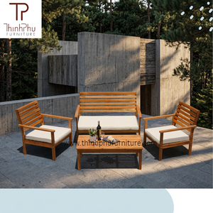 Outdoor Contemporary Acacia Wood Eco-friendly Leisure One Seat Indoor/Outdoor Garden Sofa Set Made Vietnam Thinh Phu IRIS for - Product Image 3