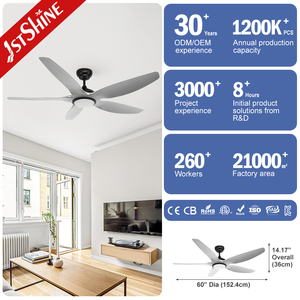 Ventilatore da <span class=keywords><strong>Soffitto</strong></span> Silenzioso Smart Home 1stshine con Luce LED, Efficiente, Affidabile, di Qualità Premium, Vendita all'Ingrosso - Product Image 3