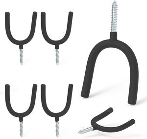 OEM Black Stainless Steel Screw-in U Hook <b>Wall</b> Mounted Round Durable Metal Functional Design for Behind Doors/On <b>Walls</b> - Product Image 1