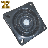 Plateau pivotant carré à roulement à billes rotatif à 360 degrés, plateau tournant en métal de 5 pouces pour chaise pivotante, tabouret de bar, pièces de meubles