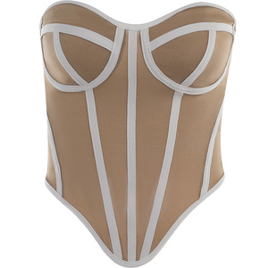 Women Black Overbust Corset Vest Vintage Corsets and Bustiers Sexy Cropped <strong>Tops</strong> - Product Image 4