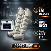 Appareil de massage par compression des jambes de qualité supérieure, 6 zones de compression, alimentation CA, modes multiples pour la récupération musculaire