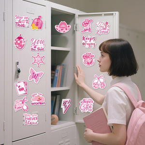 แม่เหล็กติดตู้เย็นกระดาษสีชมพูแบบสั่งทำแม่เหล็กสำหรับตกแต่งบ้านสำนักงานห้องครัว - Product Image 6