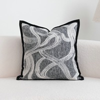 Housse de coussin décorative carrée 45x45 cm, fermeture éclair, en jacquard de luxe, style vintage, faite à la main, vente chaude