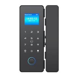 Serrure intelligente à empreinte digitale sans perçage pour porte vitrée, avec application, pour portes simples/doubles - Cadre de contrôle d'accès - Product Image 4