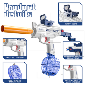 Chaud populaire jeu de tir en plein air en plastique eau bataille balle pistolet électrique bleu longue <span class=keywords><strong>épée</strong></span> 2024 nouveau pistolet à eau jouets longue portée - Product Image 2