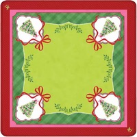 Mantel Individual Personalizable de Caucho Natural con Diseño Navideño Americano, Antideslizante y Silencioso para Celebrar las Fiestas