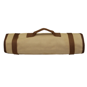 Canvas Camping Bag Oxford Tent Peg Storage Portable Folding Tool Organizer Light Khaki Outdoor Use - Product Image 3