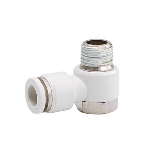 Conector de Codo Roscado Neumático de Conexión Rápida PH4-M5 6-02 8-01, Acoplamiento de Conexión Rápida para Manguera de Aire Hexagonal Externa - Product Image 1